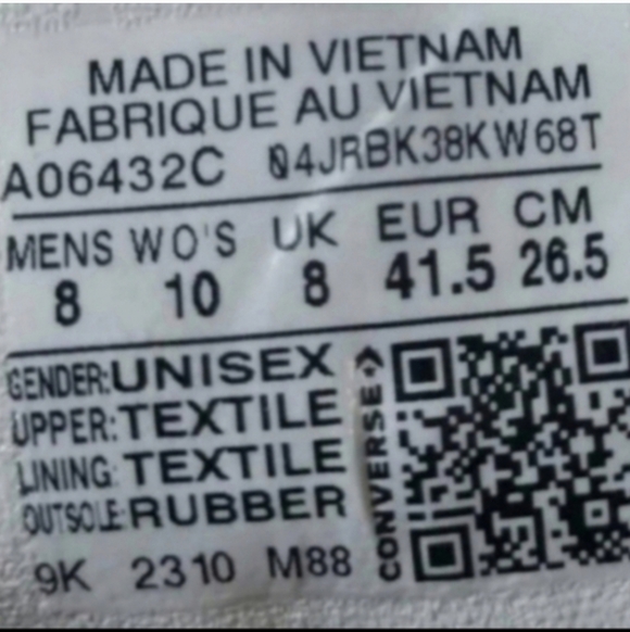 Converse Chuck Taylor All Star 70 Plus High Top Unisex, Men's 8.5 / Women's 10. - Picture 11 of 12